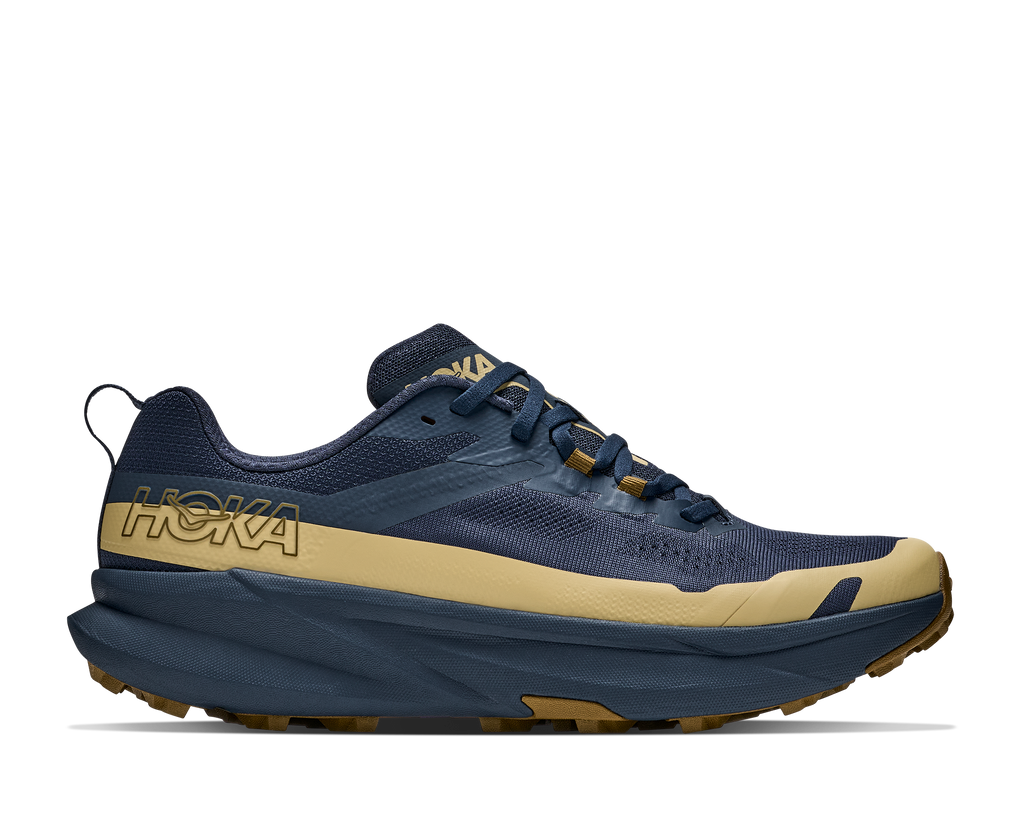 HOKA Torrent 5 Hombre Varsity Navy / Caraway Seed — vista lateral