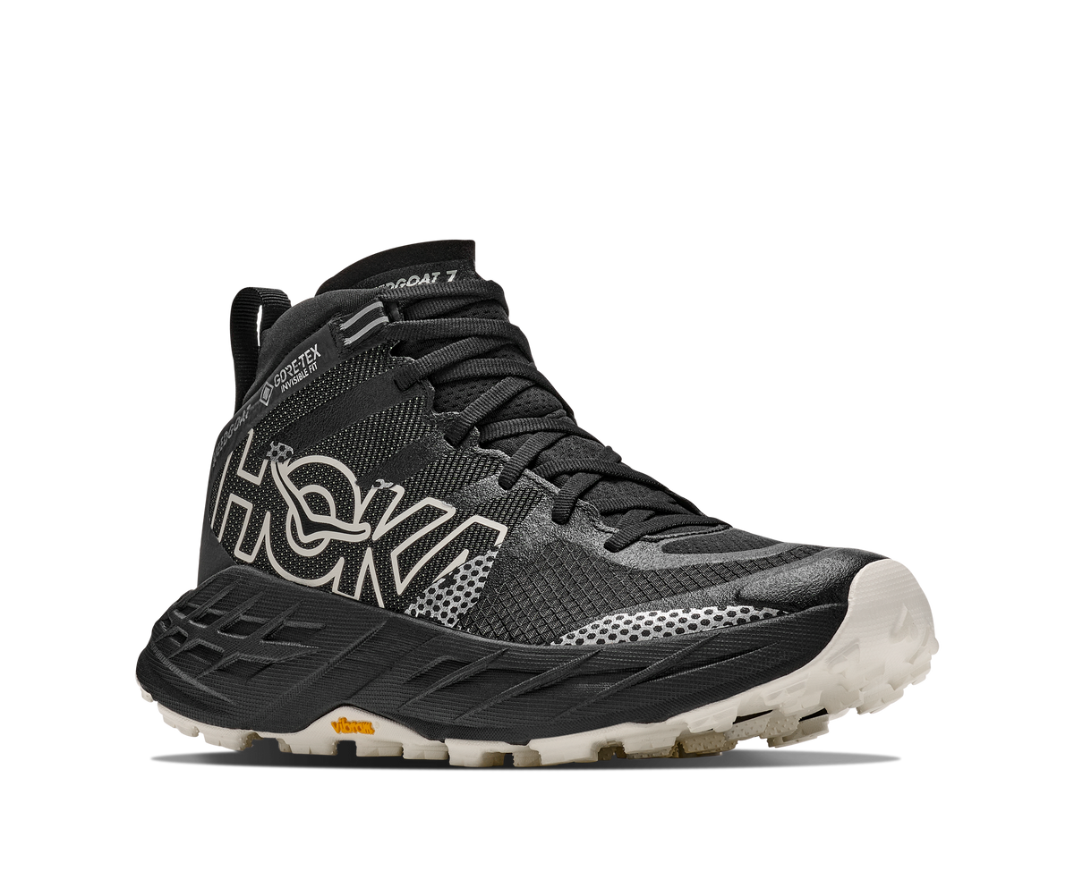 HOKA Speedgoat 7 Hike GTX Mujer Black / Alabaster — vista trasera