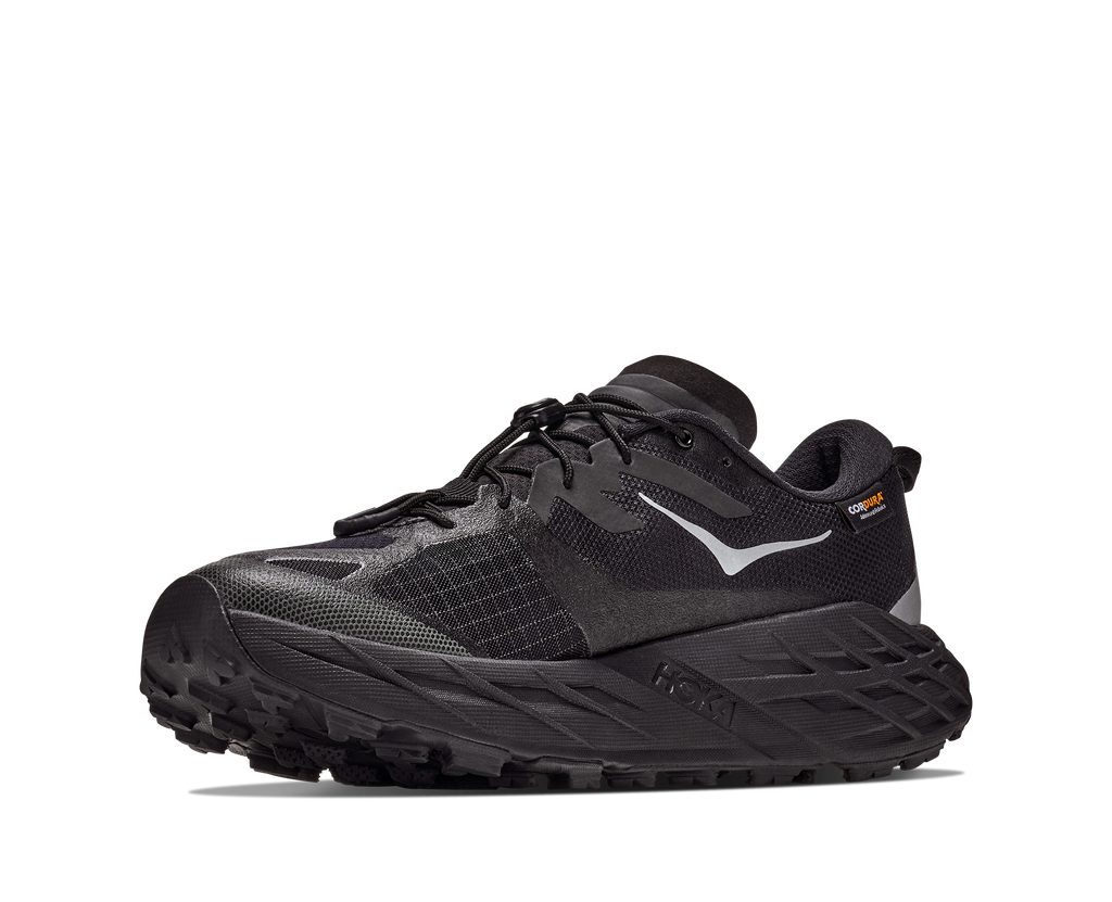 HOKA Speedgoat 7 GTX Hombre Black / Carbon Black — vista frontal