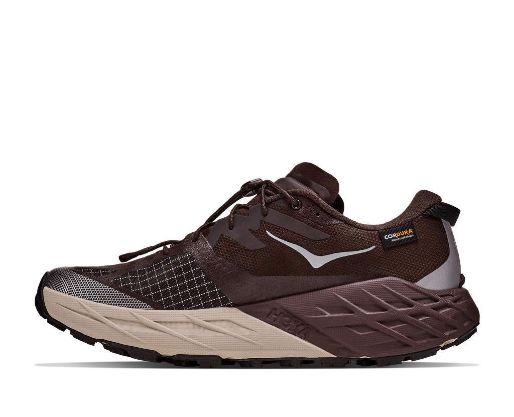 HOKA Speedgoat 7 GTX Hombre Spiced Chocolate / River Rock Grey — detalle