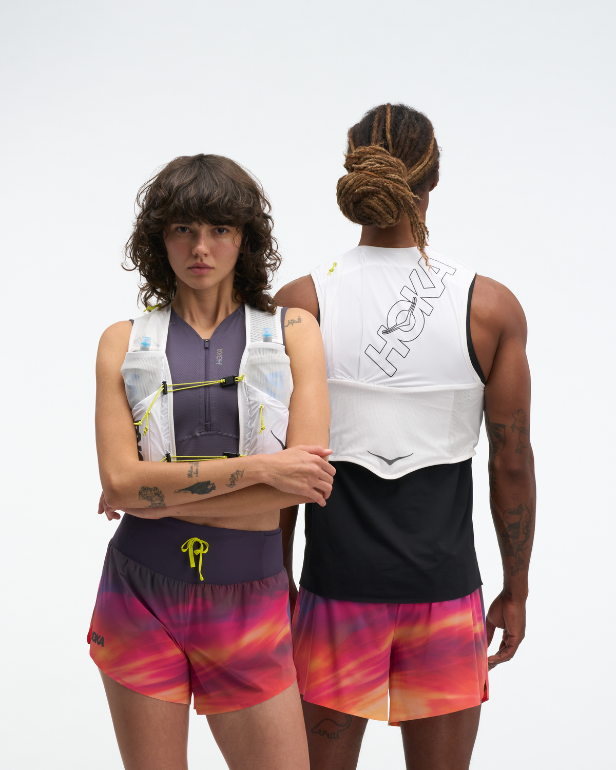 HOKA HOKA Trail Run Vest 8L Unisex White — vista lateral