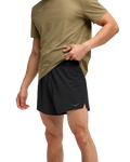 HOKA Glide 5 Short W/ Brief Hombre Black — vista lateral
