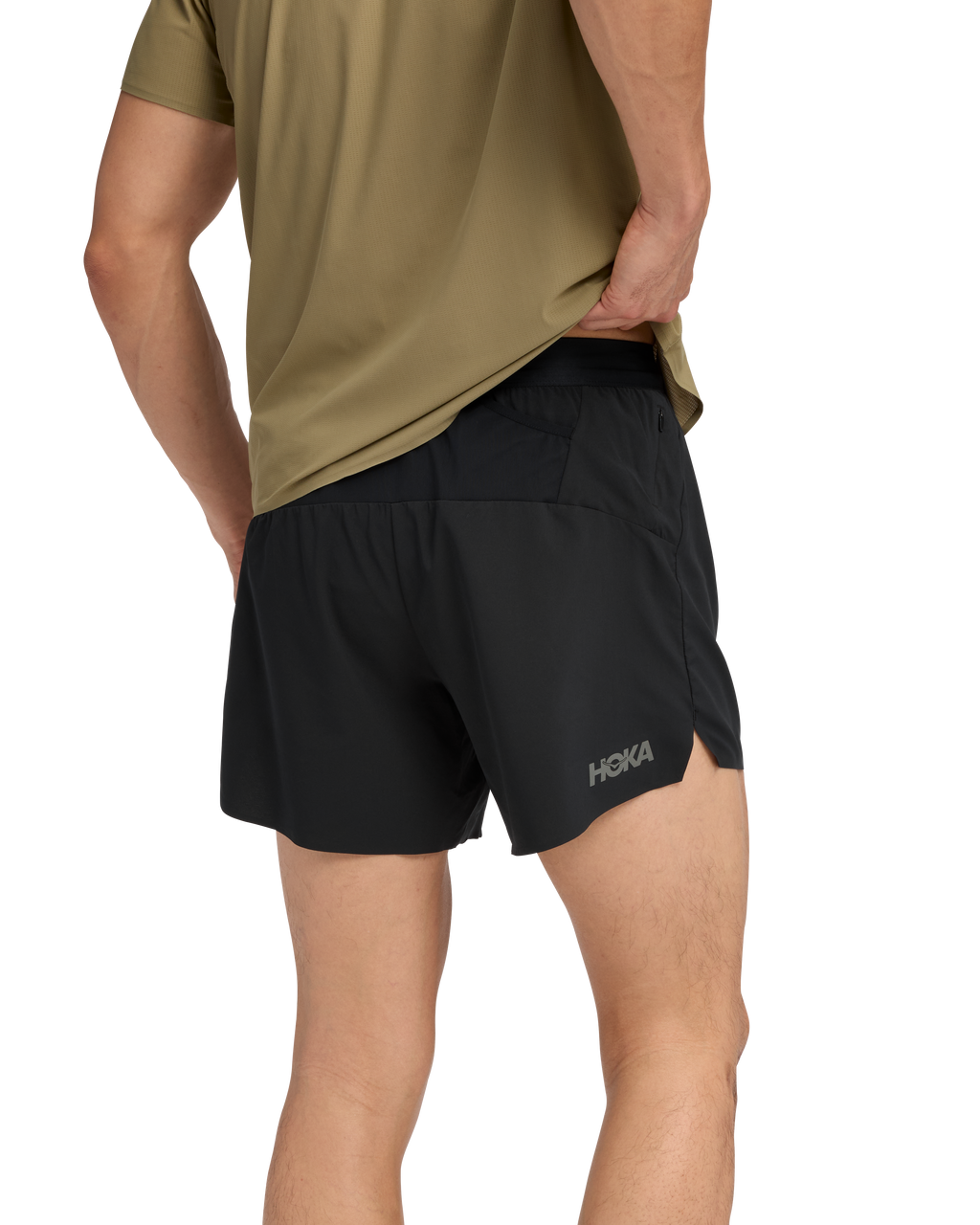 HOKA Glide 5 Short W/ Brief Hombre Black — vista medial