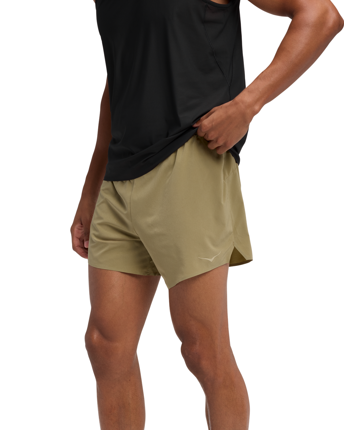HOKA Glide 5 Short W/ Brief Hombre Wild Mushroom — vista lateral