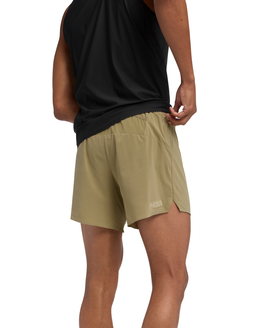 HOKA Glide 5 Short W/ Brief Hombre Wild Mushroom — vista medial