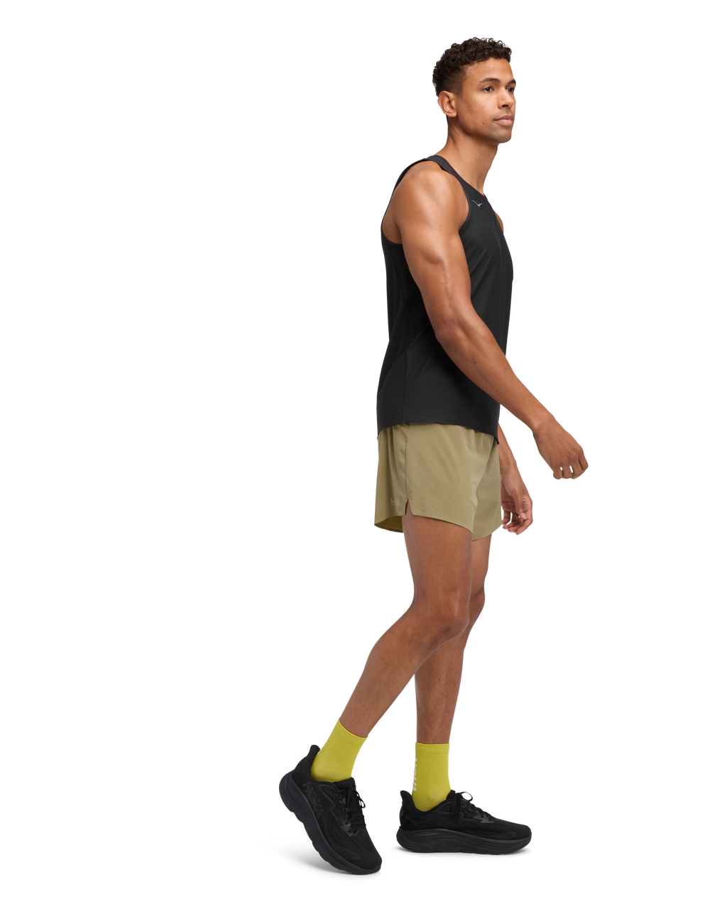 HOKA Glide 5 Short W/ Brief Hombre Wild Mushroom — vista frontal