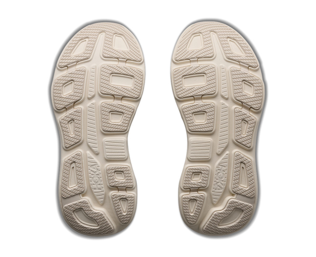 HOKA Bondi 9 GLM Mujer Alabaster / Mineral Blue — suela