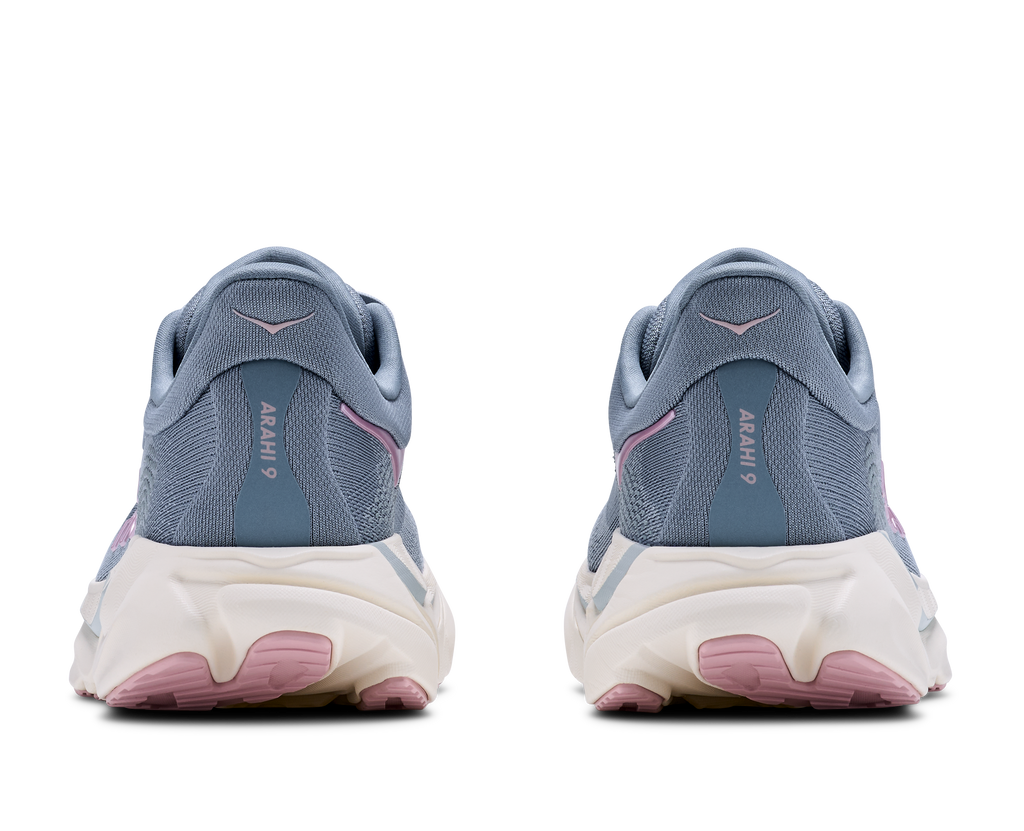 HOKA Arahi 9 GLM Mujer Mineral Blue / Washed Blue — vista superior