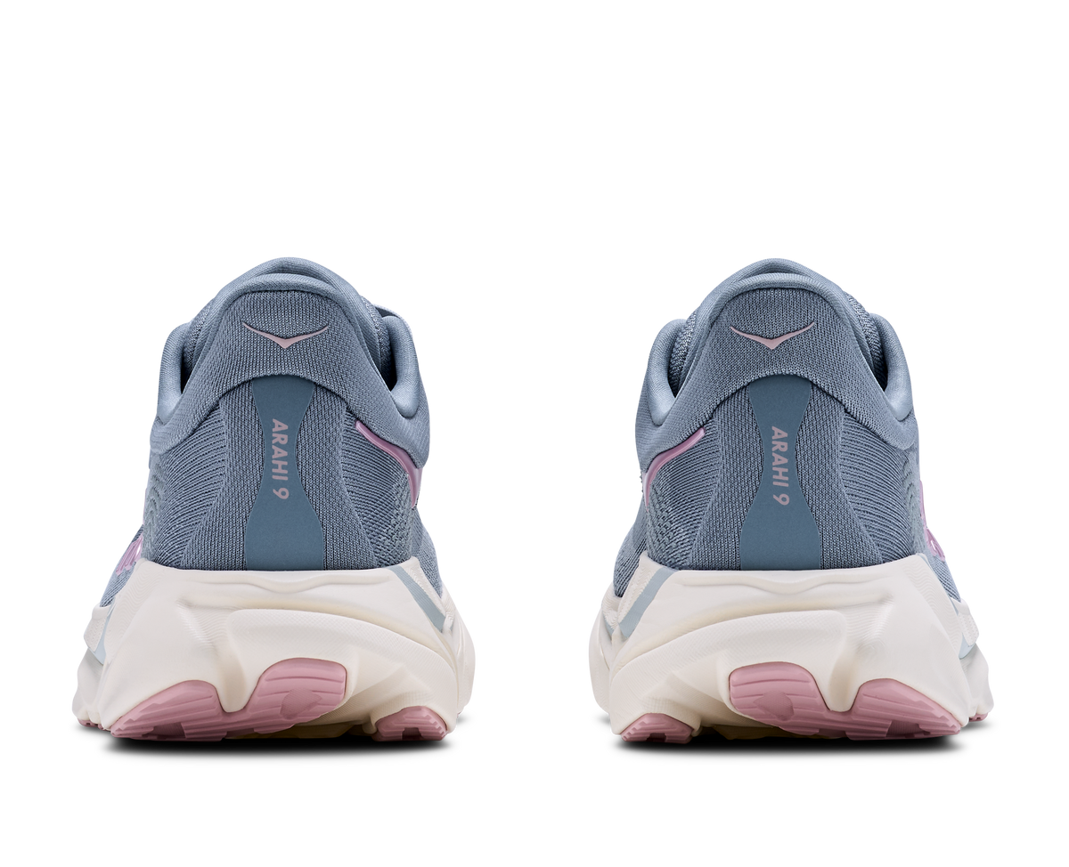HOKA Arahi 9 GLM Mujer Mineral Blue / Washed Blue — vista superior