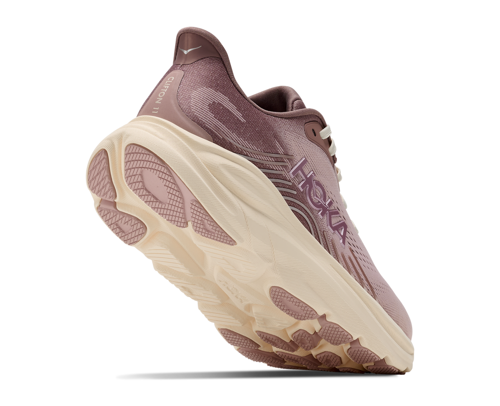 HOKA Clifton 11 GLM Mujer Pink Opal / Quartzite — vista tres cuartos