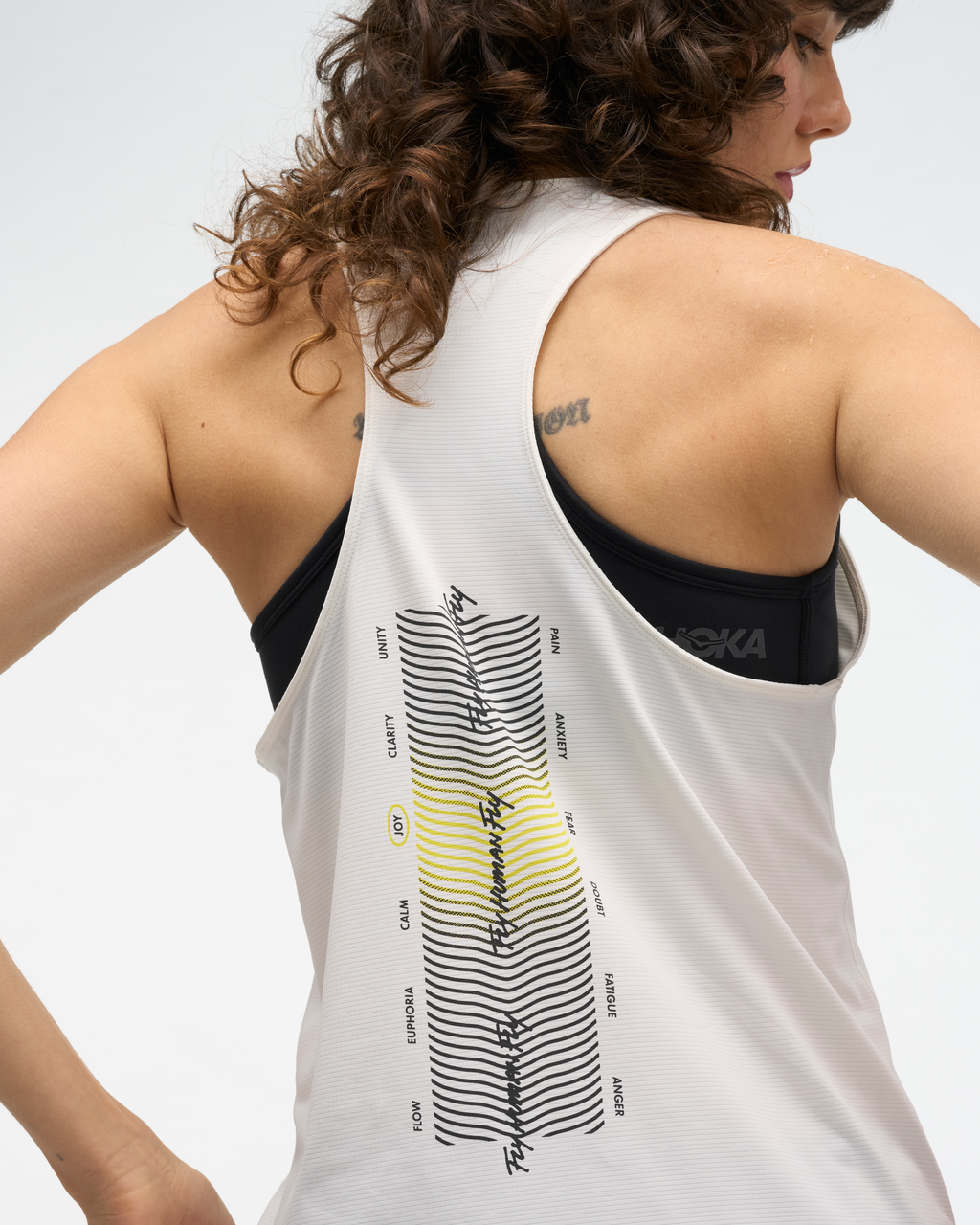 HOKA Everyrun Tank Joy Prt Mujer White/multi — vista superior