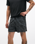 HOKA Glide Short 5'' Brief Clf Prt Hombre Black / White Prt — vista lateral