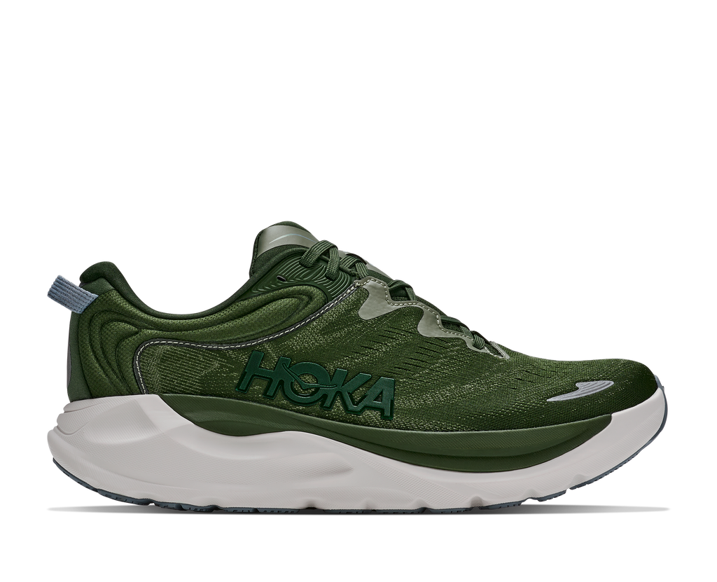 HOKA Gaviota 6 GLM Hombre Baby Kale / Nettle Leaf — vista lateral
