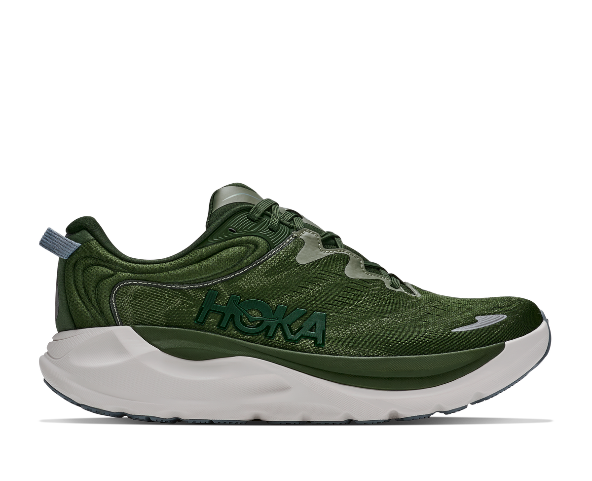 HOKA Gaviota 6 GLM Hombre Baby Kale / Nettle Leaf — vista lateral