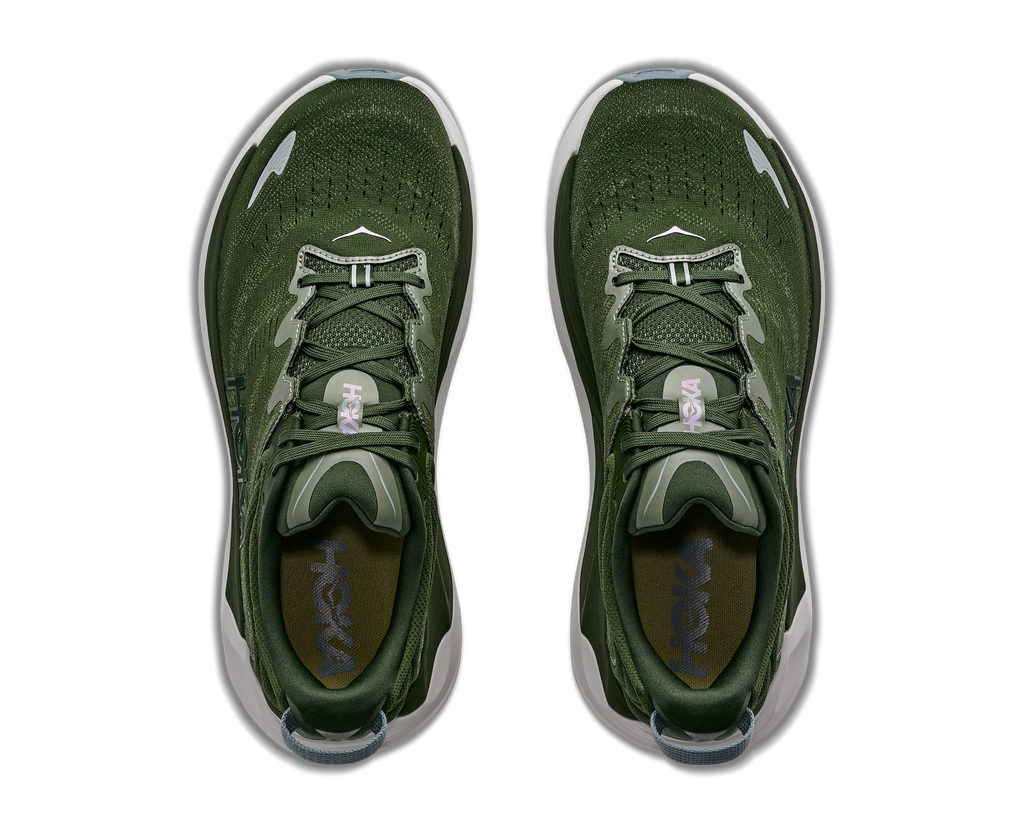 HOKA Gaviota 6 GLM Hombre Baby Kale / Nettle Leaf — vista medial