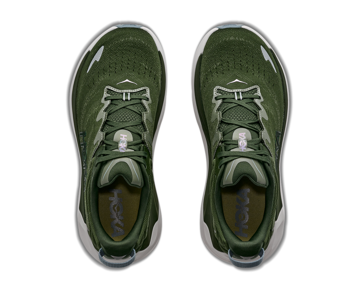 HOKA Gaviota 6 GLM Hombre Baby Kale / Nettle Leaf — vista medial