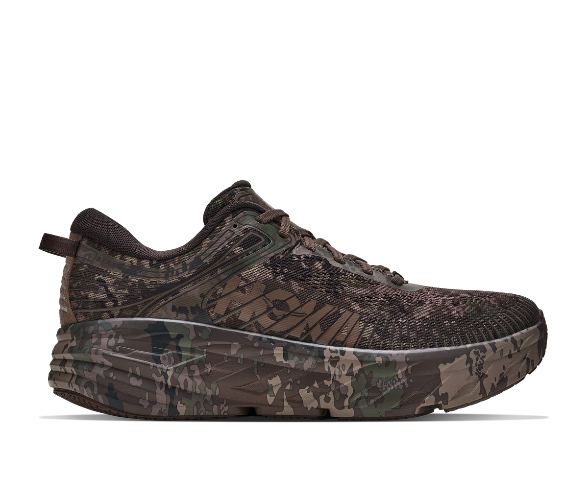 HOKA Bondi 7 Beams Unisex Chestnut / Black Bean — vista lateral