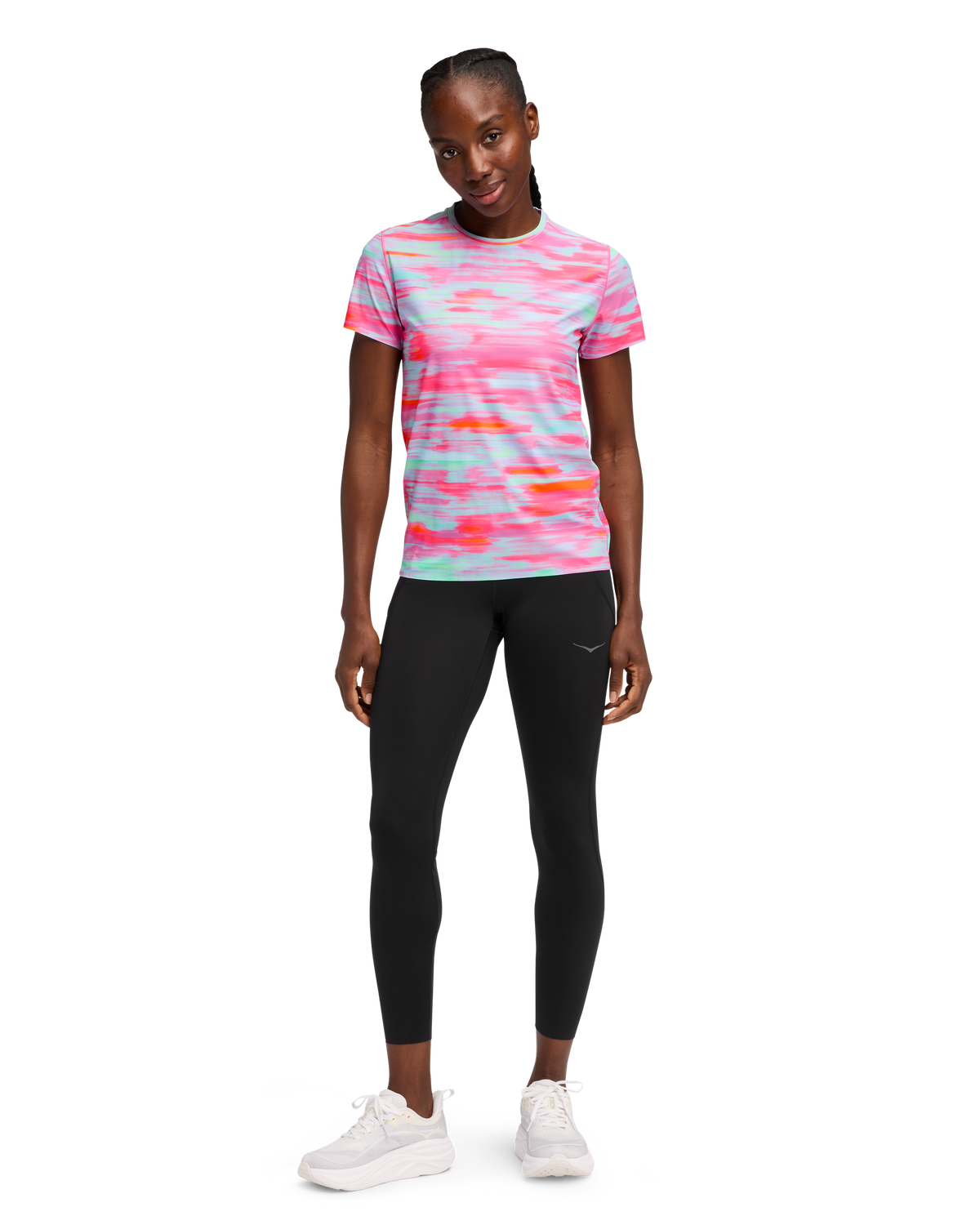 HOKA Airolite Short Sleeve 2.0 Mujer Pink Blurr — vista frontal