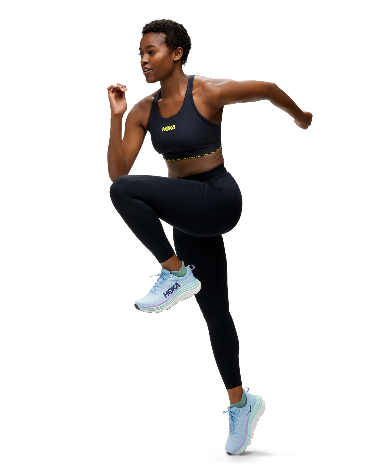 HOKA Novafly Run Tight 25'' Mujer Black — vista frontal
